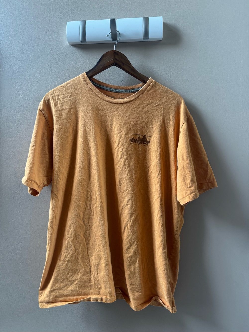 Patagonia Short Sleeve Logo Tee in Mustard Yellow